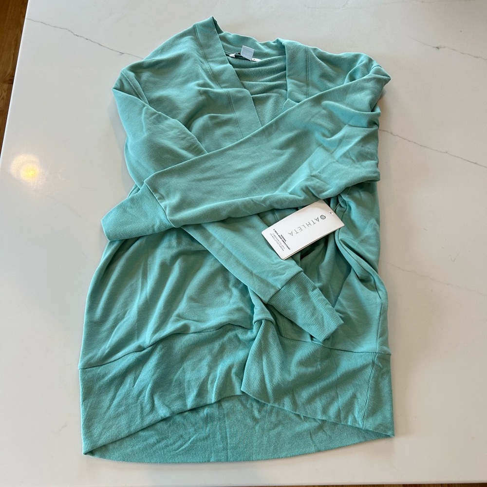 NWT Athleta Purana V Neck Wrap Sweatshirt Size M